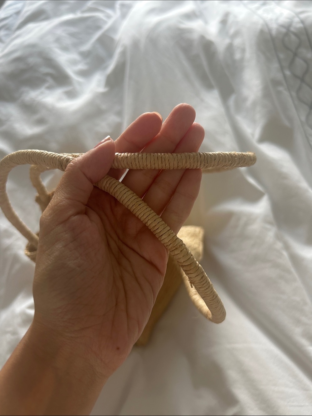 NWT madewell small tote Woven Straw Shoulder Bag in Natural raffia - Picture 5 of 5
